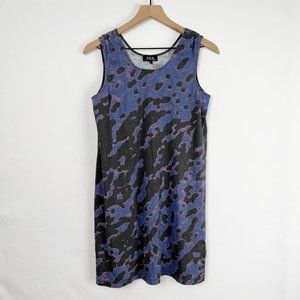 A.P.C. Tie Dye Sleeveless Shift Tank Top Mini Dress Summer Sun Sporty Casual - S